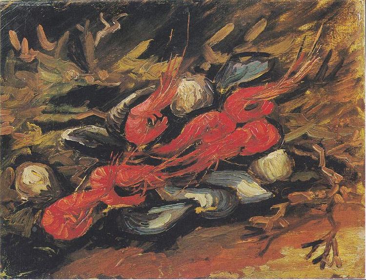Vincent Van Gogh Still Life with Mussels and Shrimp Germany oil painting art